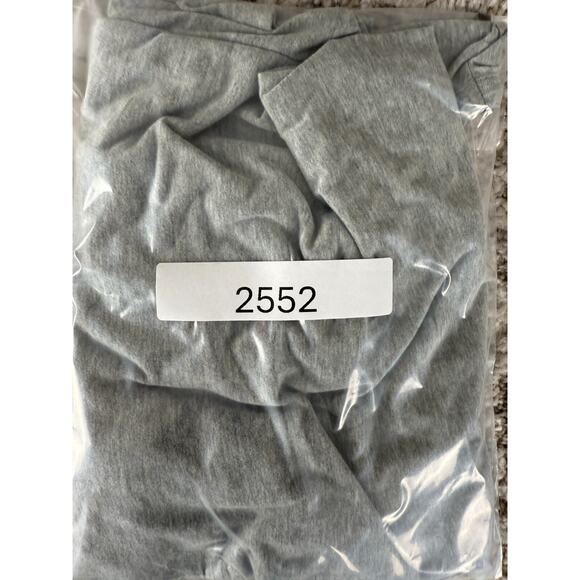 APT 9 Size L Cotton Blend Stretch Top Gray Short Sleeve Round Neck Casual Basic - Picture 9 of 9